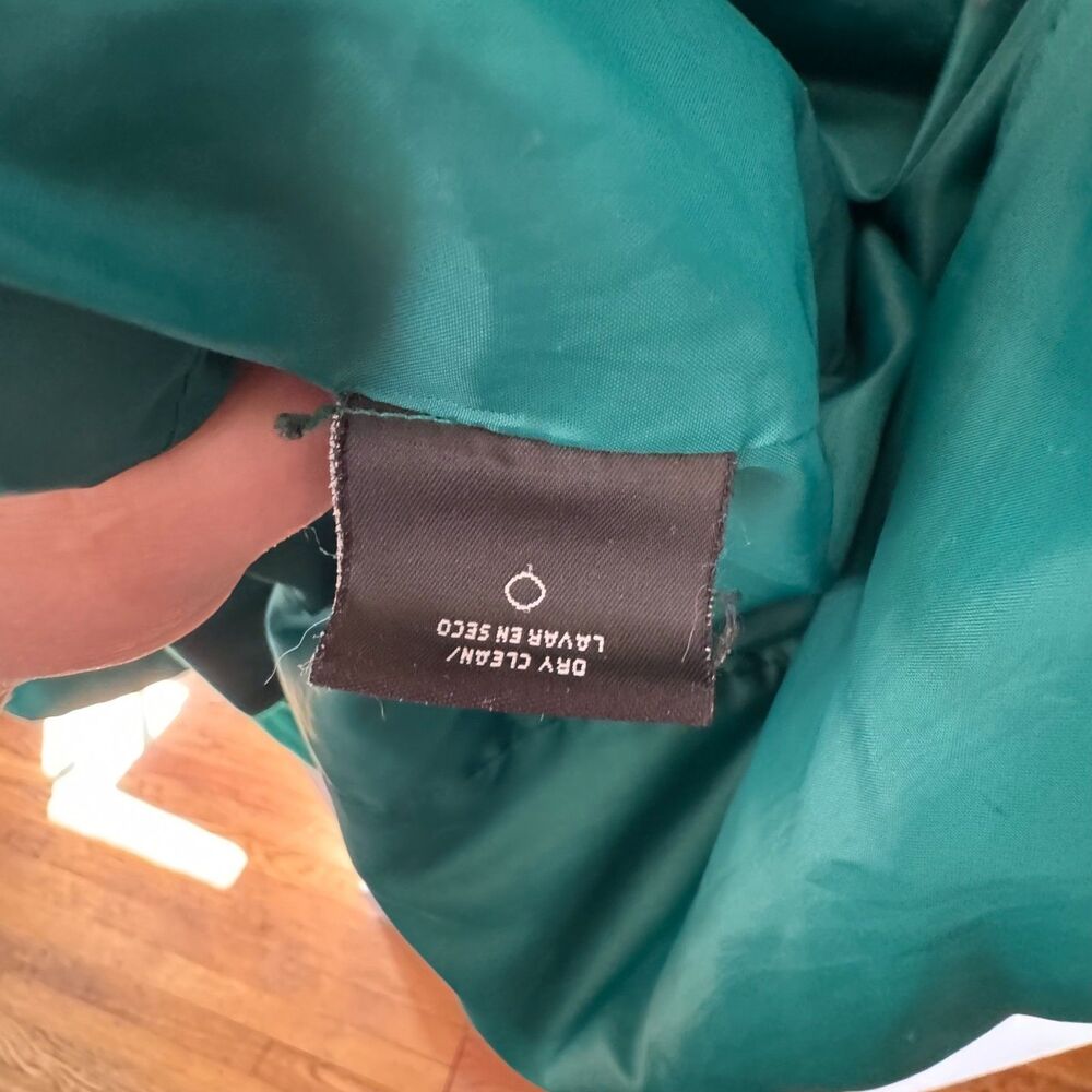 Emerald Green Apostrophe Wool Peacoat, Academic Preppy Plus Size Coat 16-18W - Picture 10 of 12